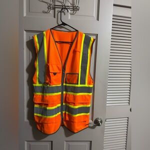 Orange Reflective Work Vest Size XL